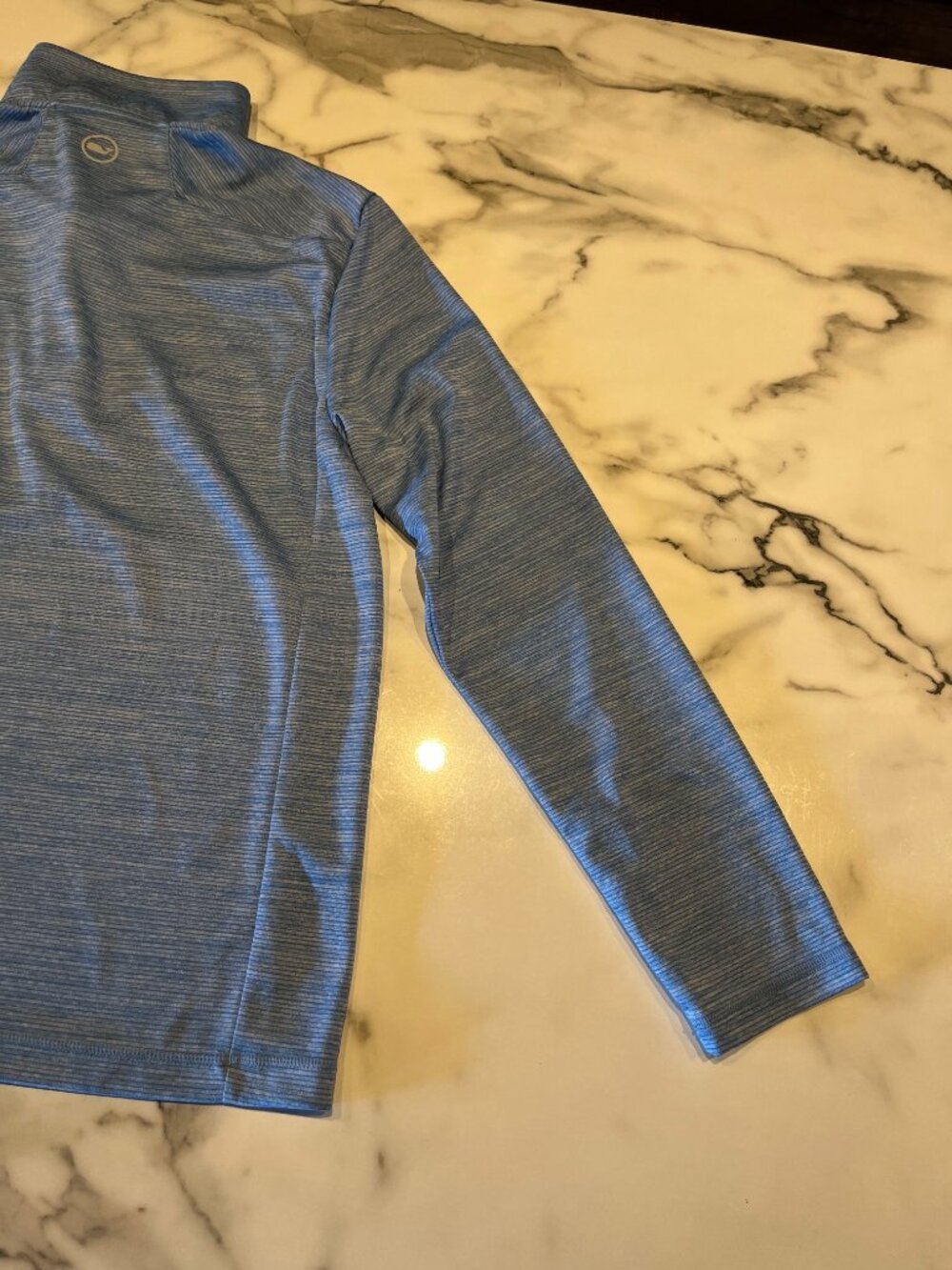Vineyard Vines Sankaty Performance 1/4 Zip Pullover Heathered Blue - Men's Small - Picture 4 of 10